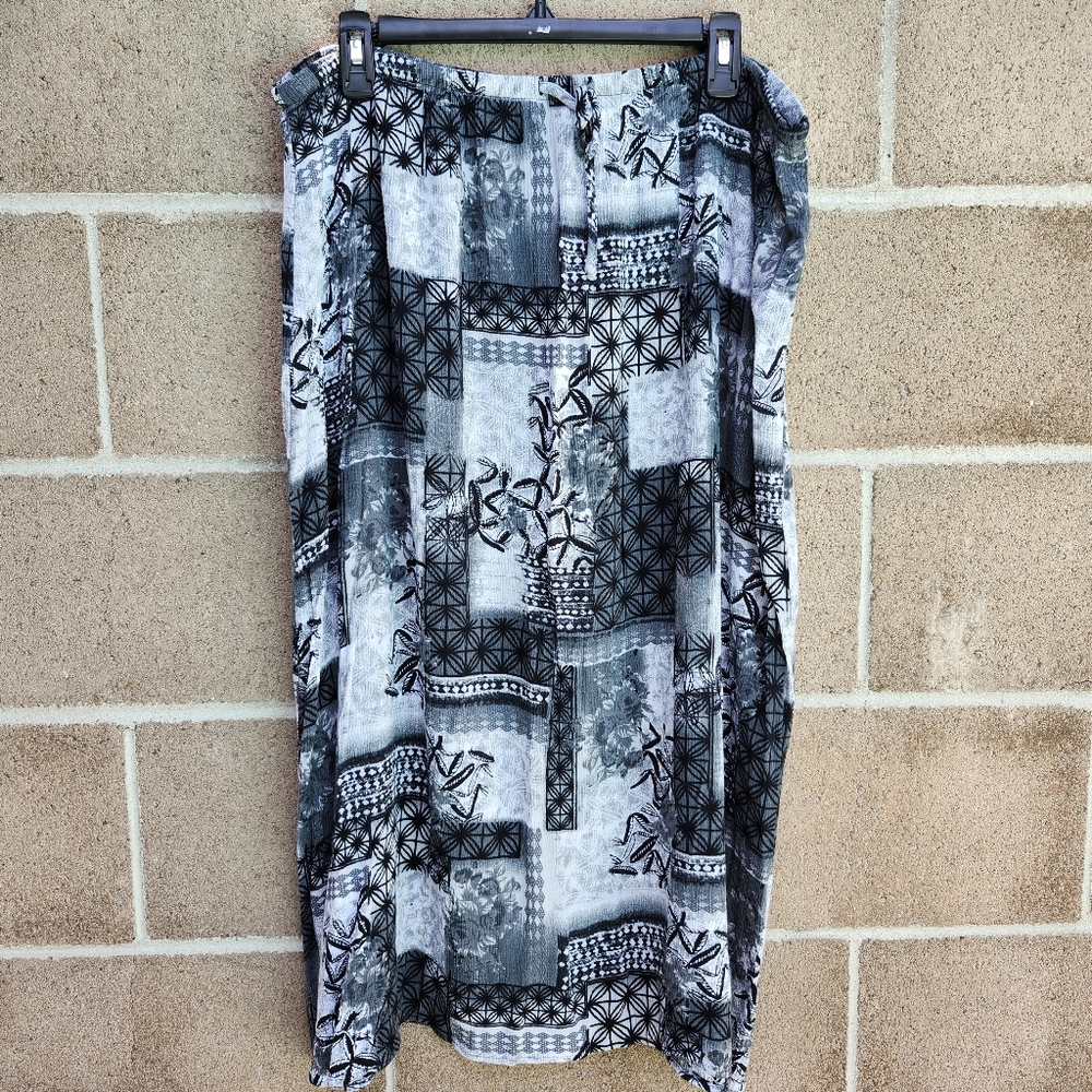 Vintage Patchwork Gray Drawstring Midi/ Maxi Beac… - image 1